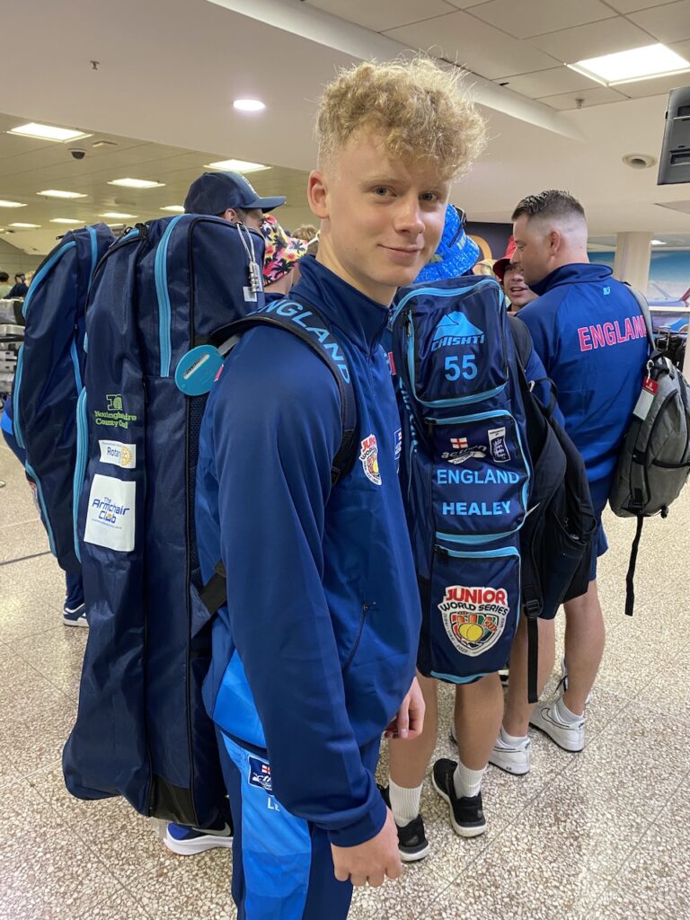 Through public donations provided to the club, we were able to support local teenager Lawrence Burton as he represents England at the World Indoor Cricket Junior World Series in Dubai.